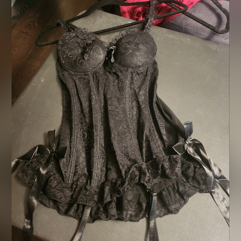 3/$45 NWOT Ribbons and Lace Teddy w/g-string